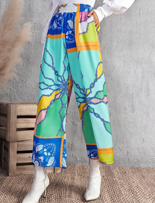 Pantalones Bohemios de Pierna Ancha