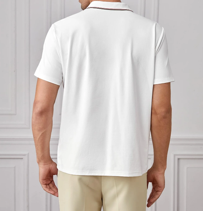 Polo Blanco Casual para Hombre
