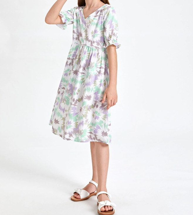 Vestido Bohemio Tie-Dye para Niñas