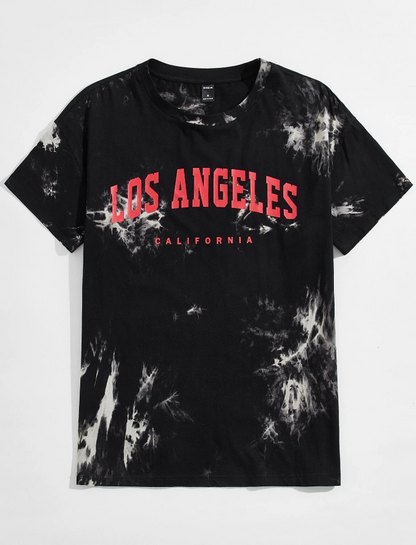 Camiseta "Los Angeles California" Estampado Tie-Dye