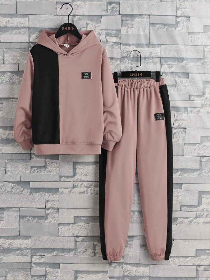 Conjunto de Sudadera y Pantalón Deportivo en Rosa Vieja