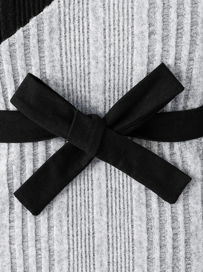 Vestido con Cinturón para Chicas - Gris