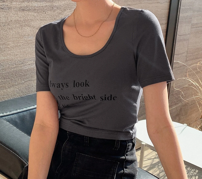 Blusa Casual con Estampado de Frase
