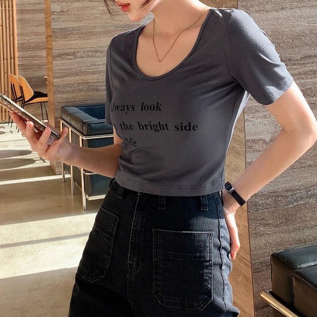 Blusa Casual con Estampado de Frase
