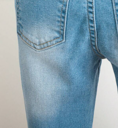 Overol de Mezclilla Casual - Azul Lavado Medio