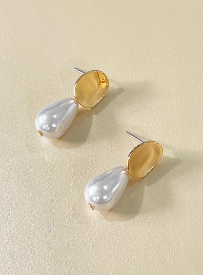 Pendientes de Perlas en Blanco