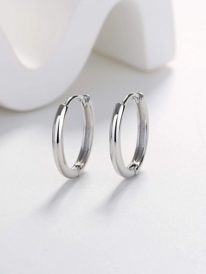 Pendientes de Titanio Plateados