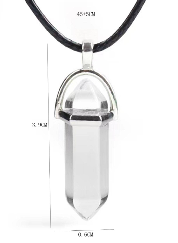 🔷 Collar Geométrico para Hombre – Diseño Minimalista & Cristal de Vidrio