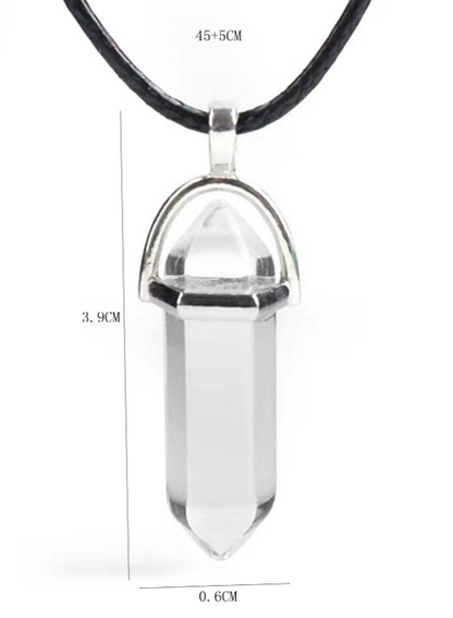 🔷 Collar Geométrico para Hombre – Diseño Minimalista & Cristal de Vidrio
