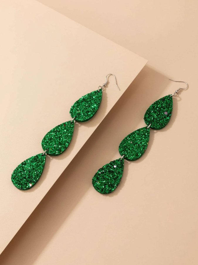 Pendientes Largos con Detalles Brillantes