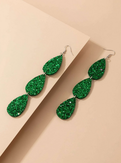 Pendientes Largos con Detalles Brillantes
