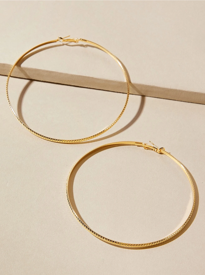 Aros Glamour Amarillo Oro