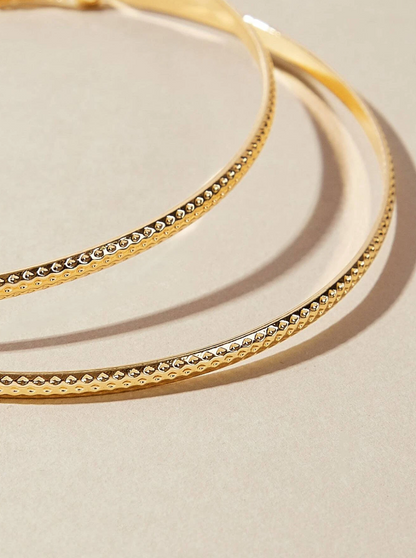 Aros Glamour Amarillo Oro