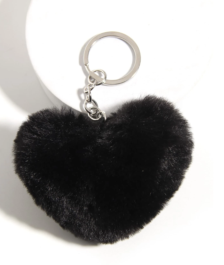Llavero con Corazón de Felpa
