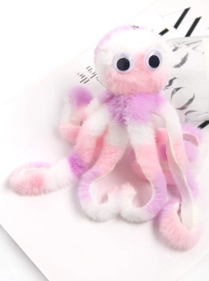 Llavero Pulpo de Peluche Multicolor
