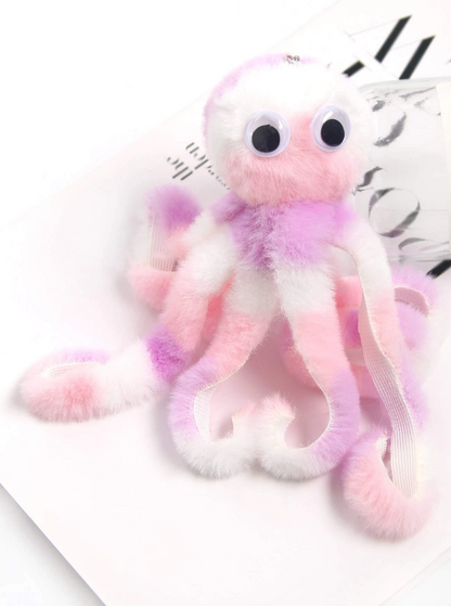 Llavero Pulpo de Peluche Multicolor