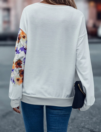Suéter Casual con Estampado Floral