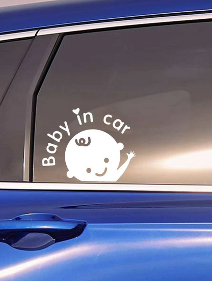 👶 Sticker “Baby in Car” – Diseño Tierno & Mensaje de Seguridad