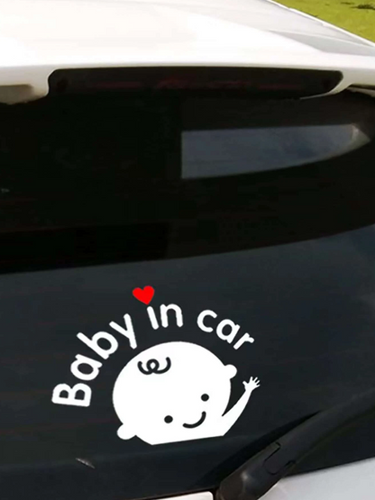 👶 Sticker “Baby in Car” – Diseño Tierno & Mensaje de Seguridad