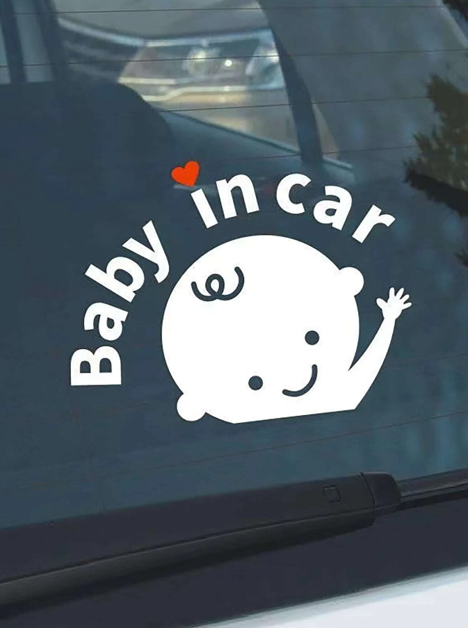👶 Sticker “Baby in Car” – Diseño Tierno & Mensaje de Seguridad
