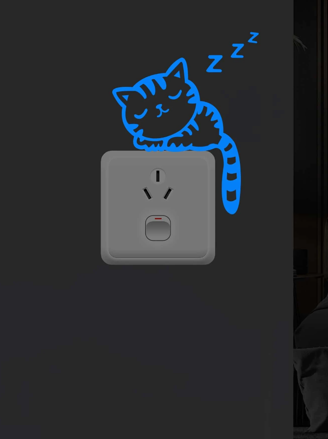 Adhesivo Decorativo "Gatito Dormilón para Interruptores"