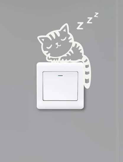 Adhesivo Decorativo "Gatito Dormilón para Interruptores"