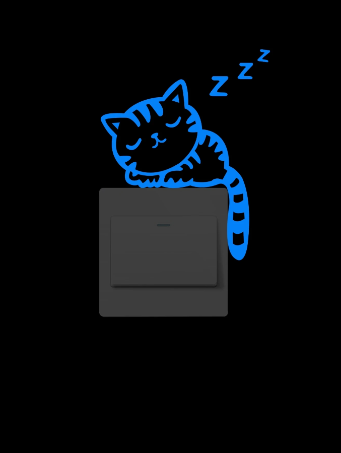 Adhesivo Decorativo "Gatito Dormilón para Interruptores"