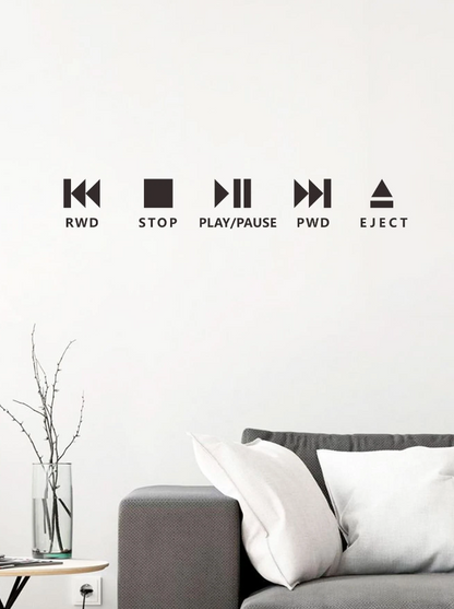 Adhesivo Decorativo "Controles Multimedia"
