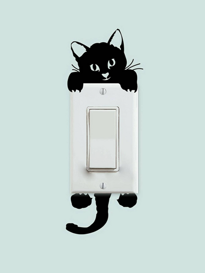 Adhesivo Decorativo "Gatito Curioso para Interruptor"