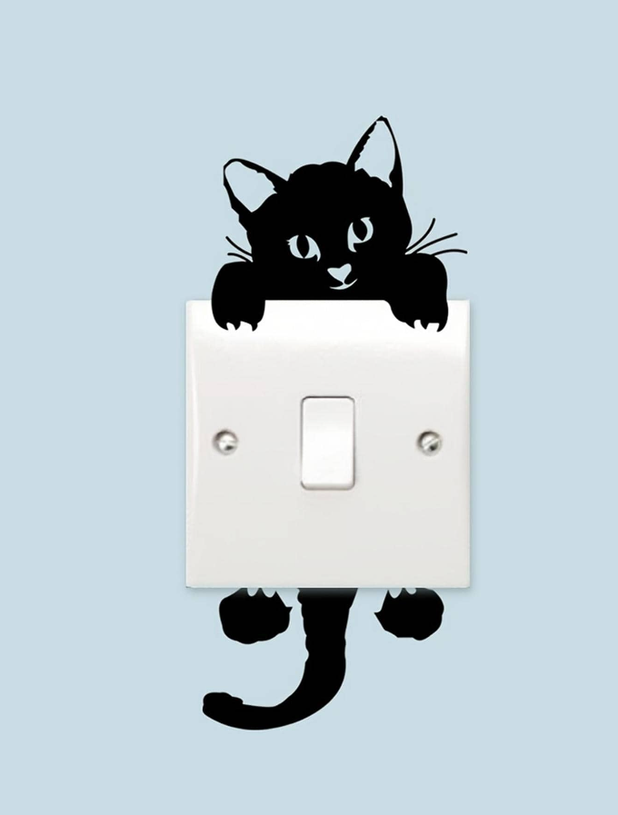 Adhesivo Decorativo "Gatito Curioso para Interruptor"