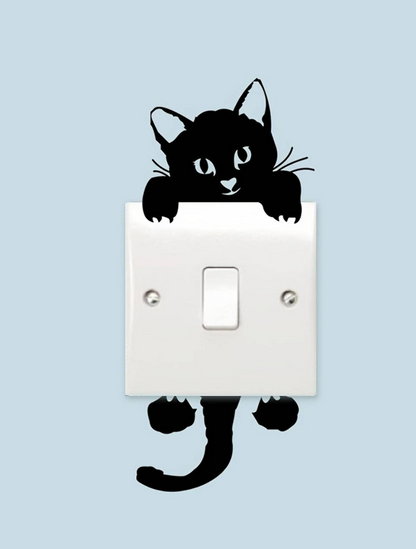 Adhesivo Decorativo "Gatito Curioso para Interruptor"