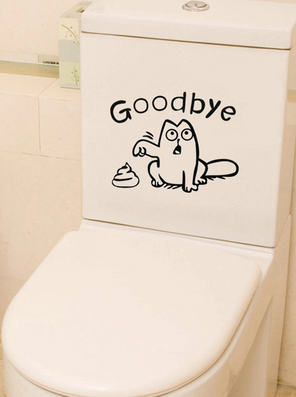Adhesivo Decorativo "Goodbye" para Baño