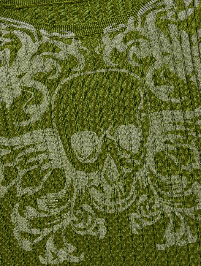 Jersey Casual con Estampado de Halloween - Verde