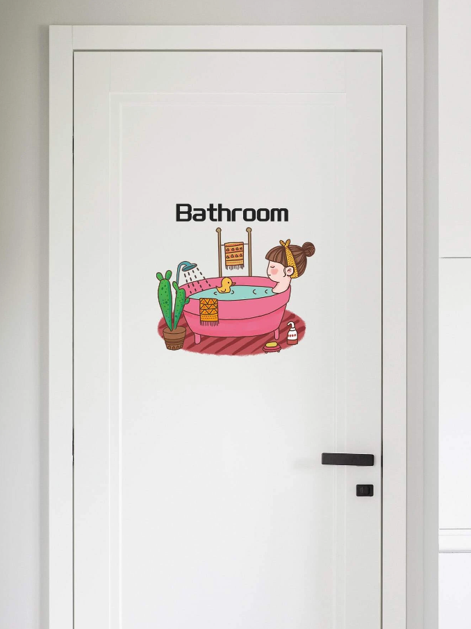 Adhesivo Decorativo para Puerta de Baño