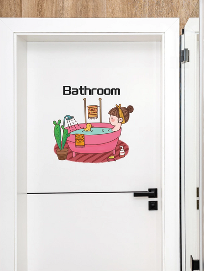 Adhesivo Decorativo para Puerta de Baño