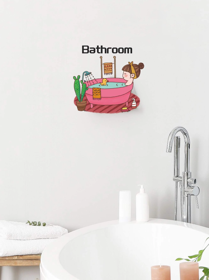 Adhesivo Decorativo para Puerta de Baño