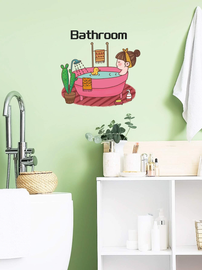 Adhesivo Decorativo para Puerta de Baño