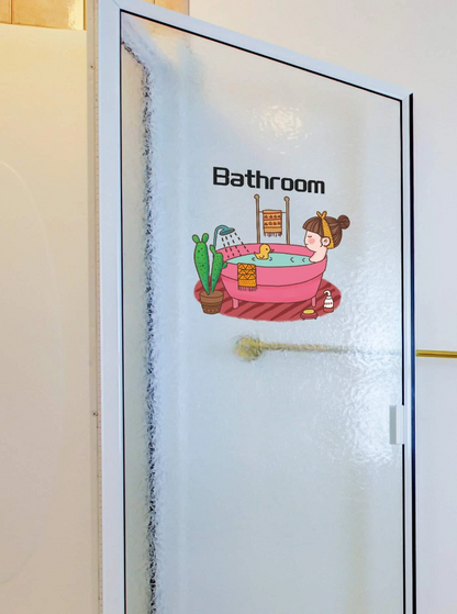 Adhesivo Decorativo para Puerta de Baño
