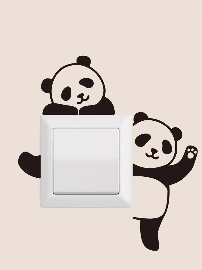 Adhesivo Decorativo "Osos Panda"