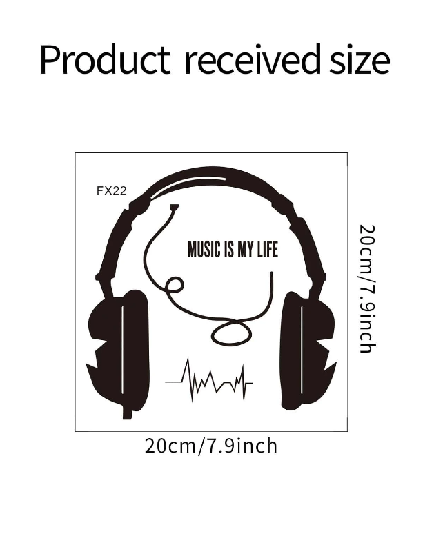 Adhesivo Decorativo "Music Is My Life"