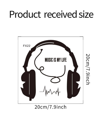 Adhesivo Decorativo "Music Is My Life"