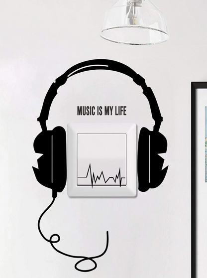 Adhesivo Decorativo "Music Is My Life"