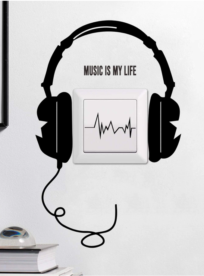 Adhesivo Decorativo "Music Is My Life"