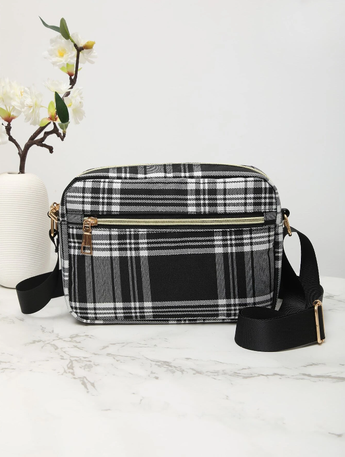 Bolso Cuadrado Estilo Preppy