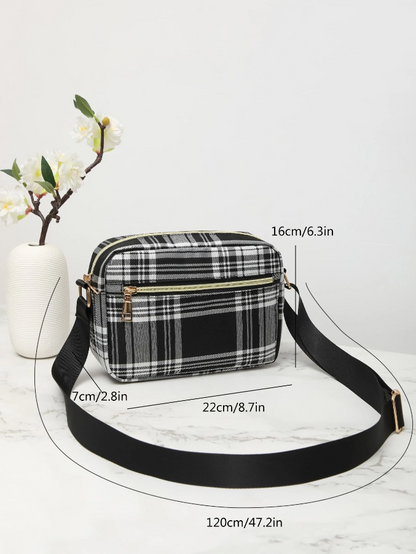 Bolso Cuadrado Estilo Preppy