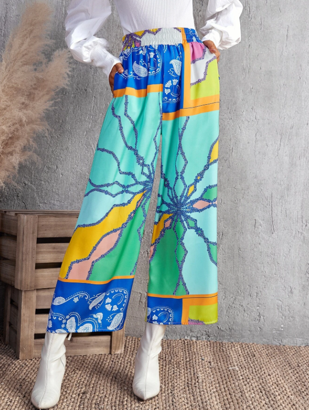 Pantalones Bohemios de Pierna Ancha