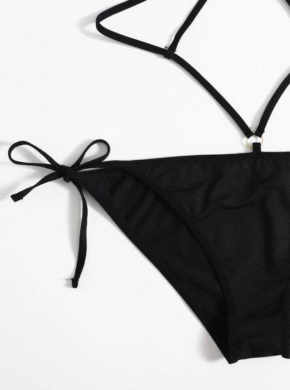 Body Negro con Detalles de Anilla