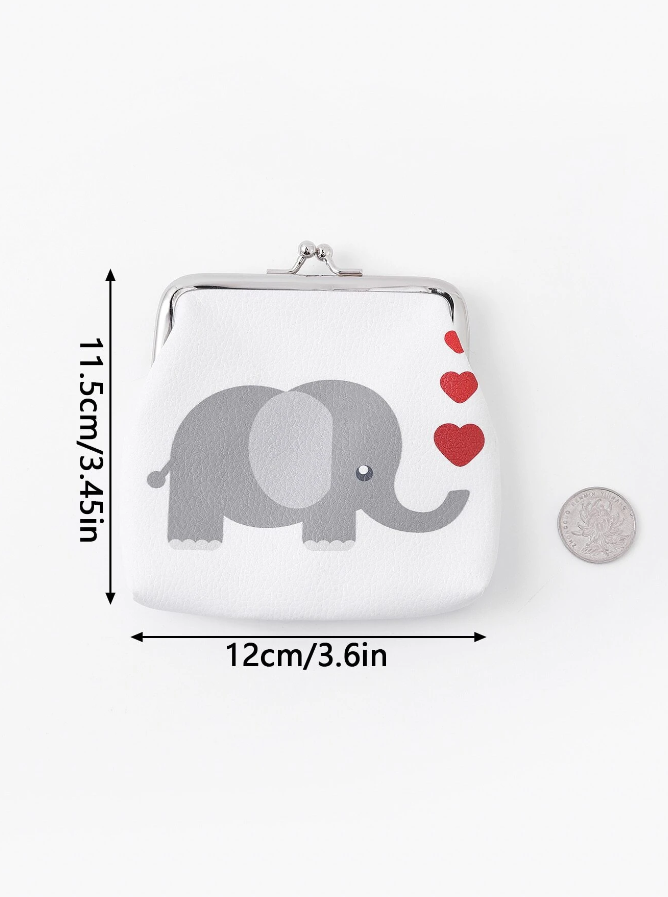 Monedero con Estampado de Elefante