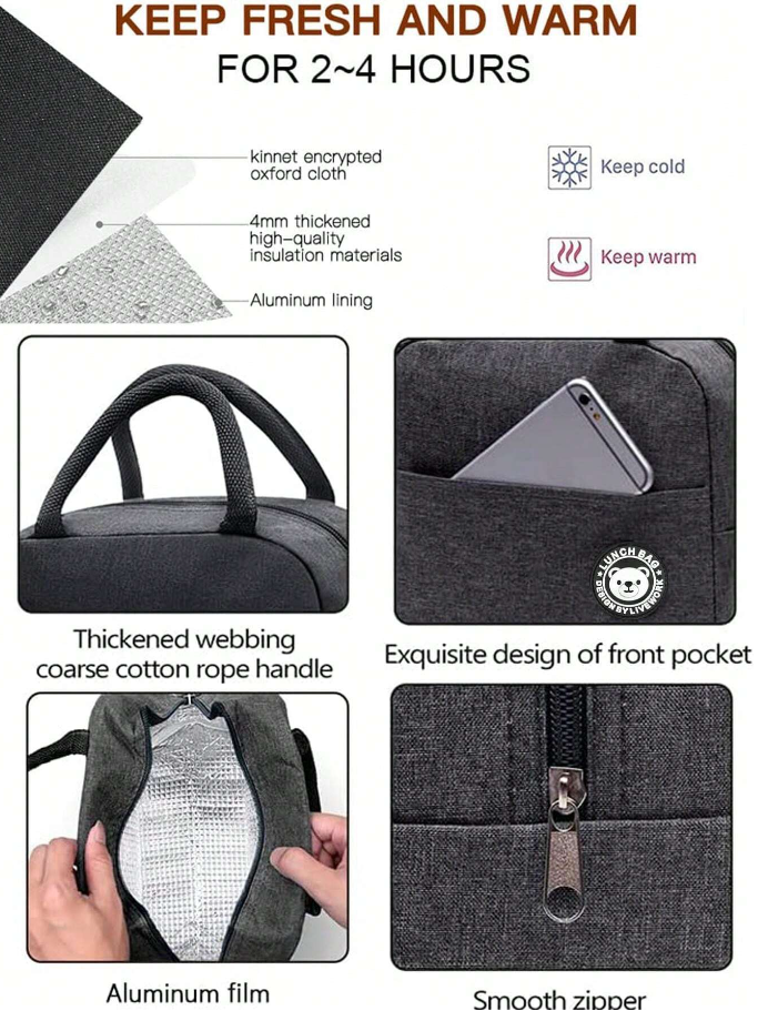 Bolsa Multifuncional Negra con Estilo Minimalista