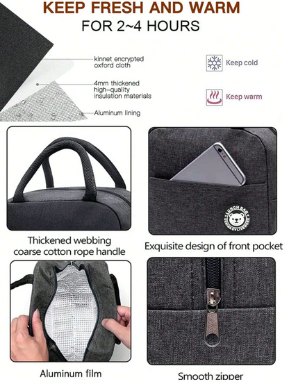 Bolsa Multifuncional Negra con Estilo Minimalista
